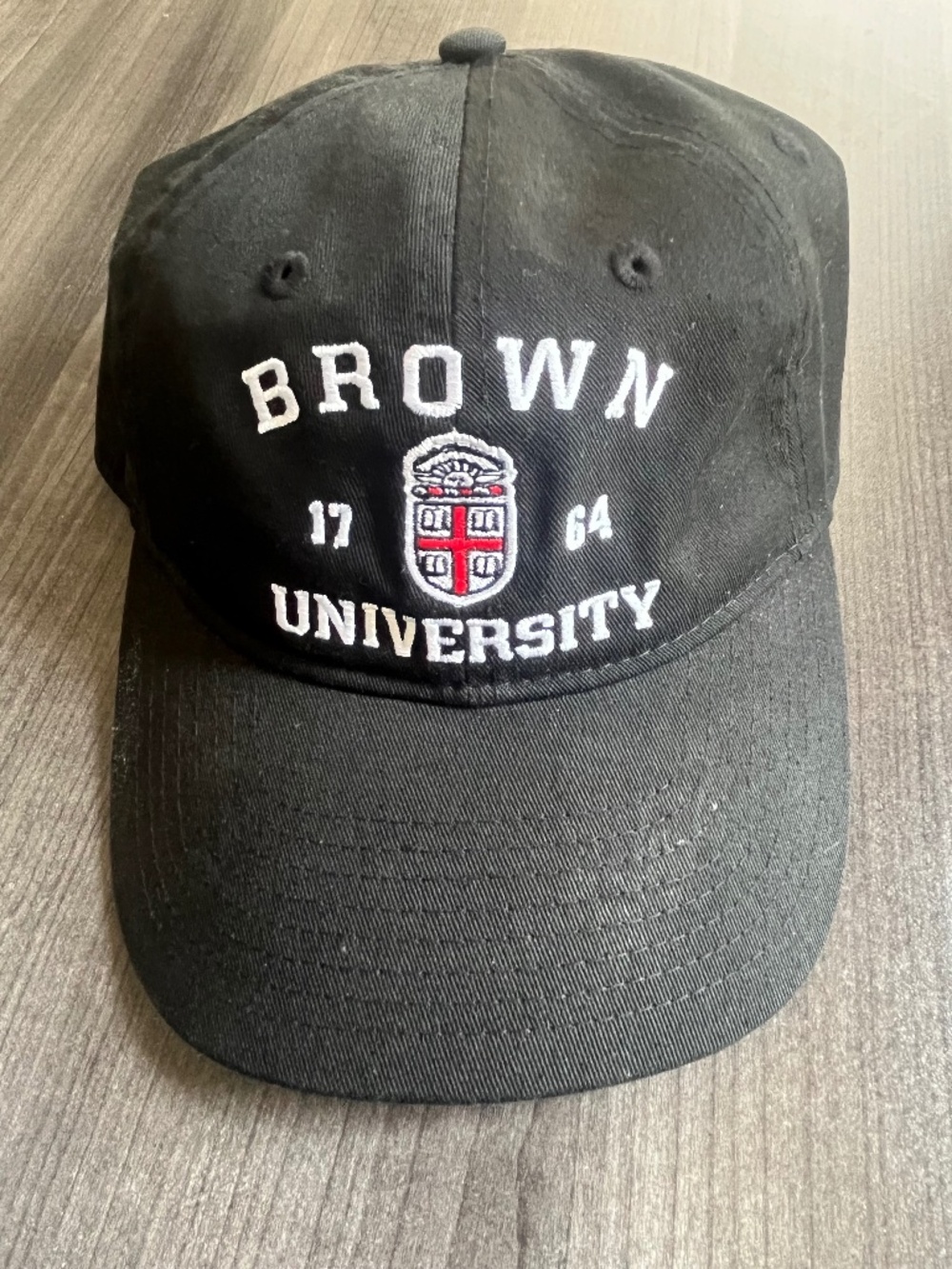 Brown University Dad Hat Black Ivy League Collegiate Embroidered Crest Cap
